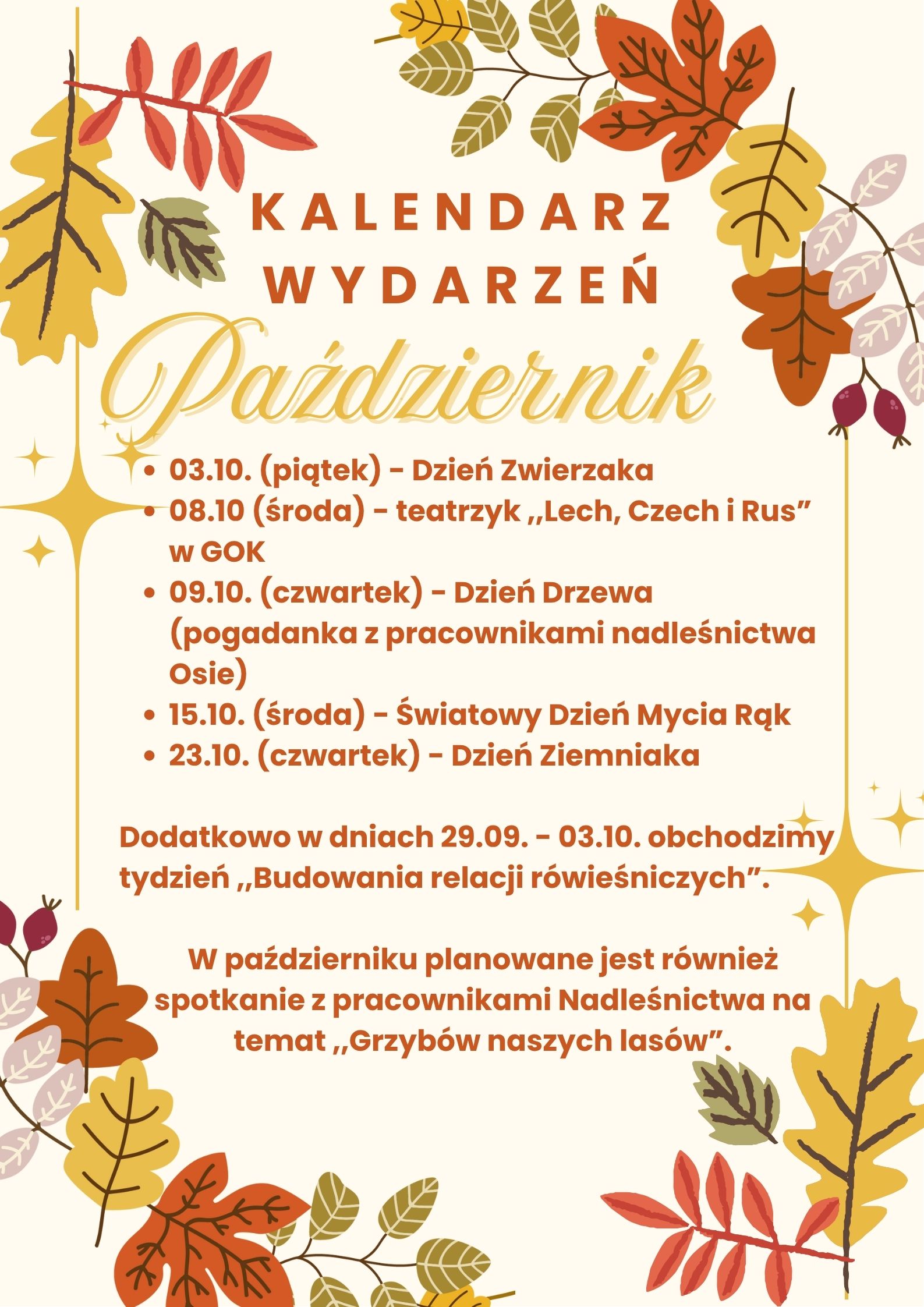 Kalendarz wydarzeń – październik post thumbnail image