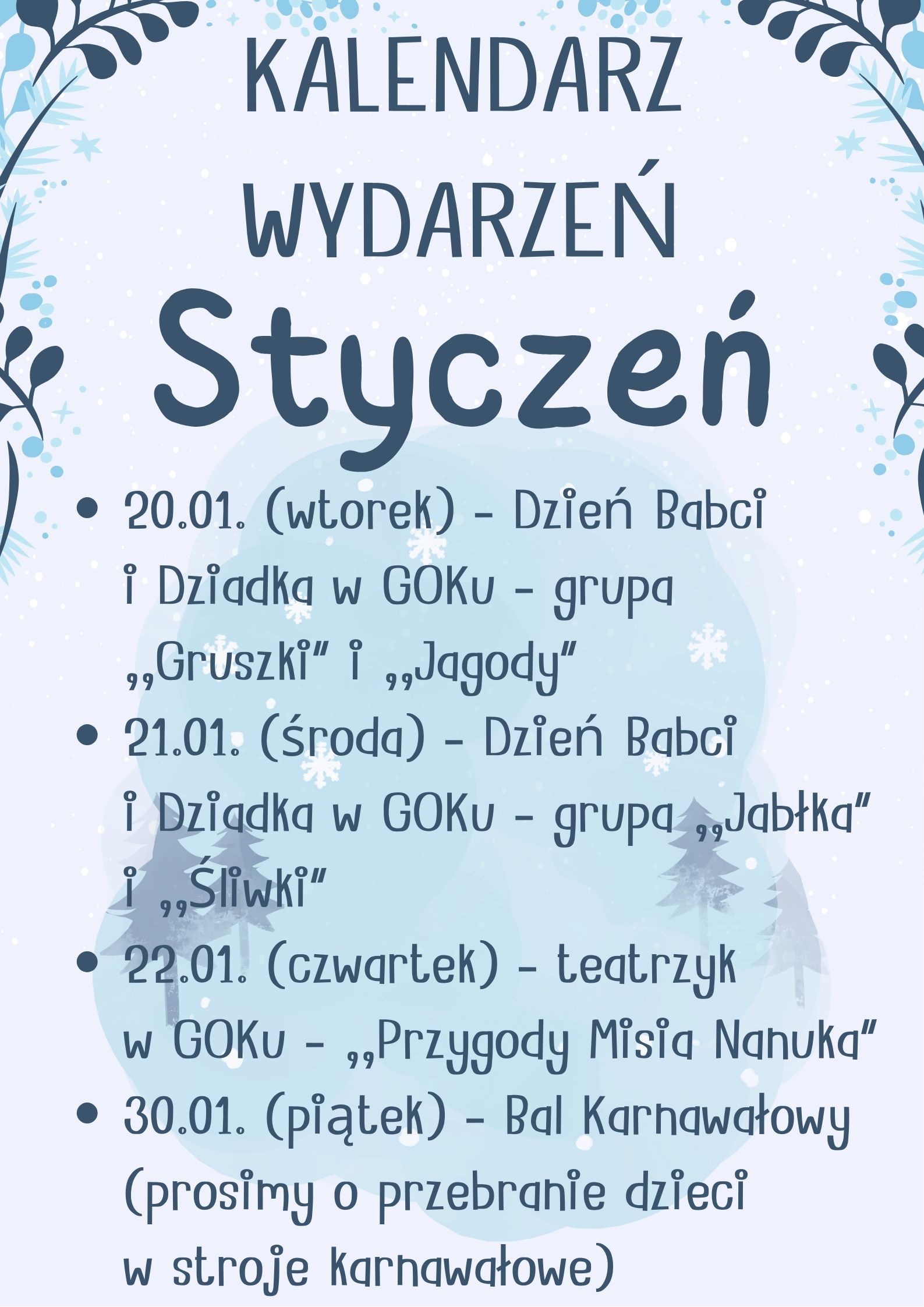 Kalendarz wydarzeń – styczeń post thumbnail image